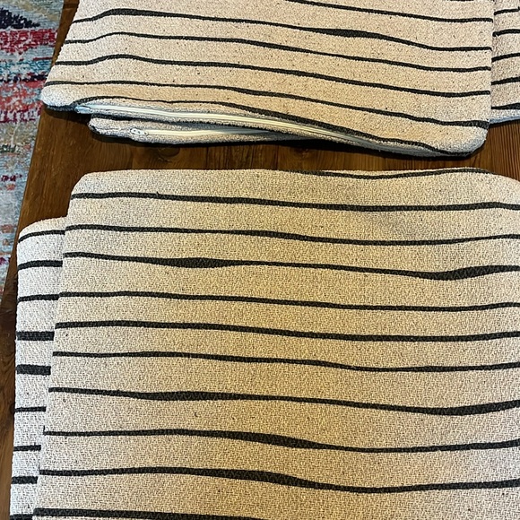 Bloomingville Neutral Textured Striped Throw Pillow Covers. - Picture 3 of 8